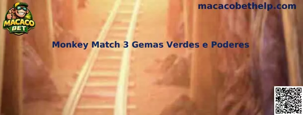 Monkey Match 3 Gemas Verdes e Poderes